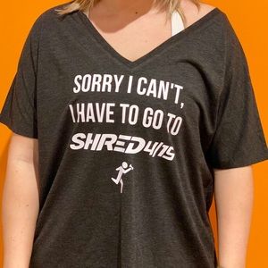 Grey I Have To Go To Shred415 Slouchy V-Neck Tee
